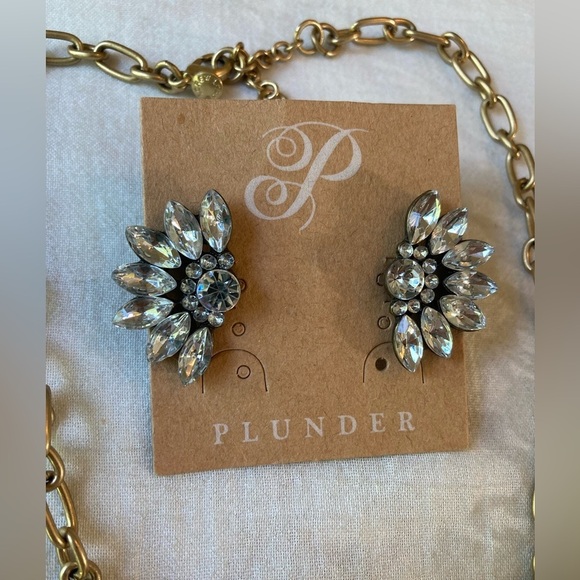 J. Crew Jeweled Necklace & New Plunder Earrings - Picture 6 of 7